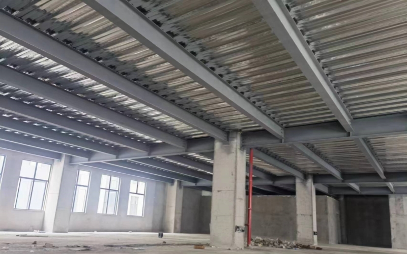 上海青浦1600平厂房钢结构隔层搭建工程
