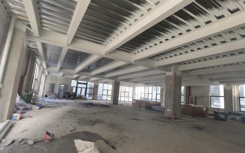 松江九亭厂房装修钢结构隔层搭建工程-上海荣钦建筑装修公司